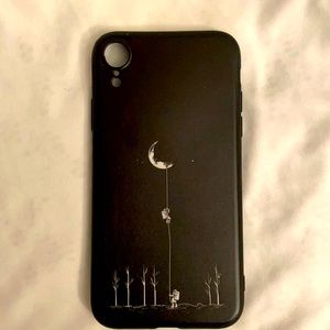Black and white phone case for iPhone XR.